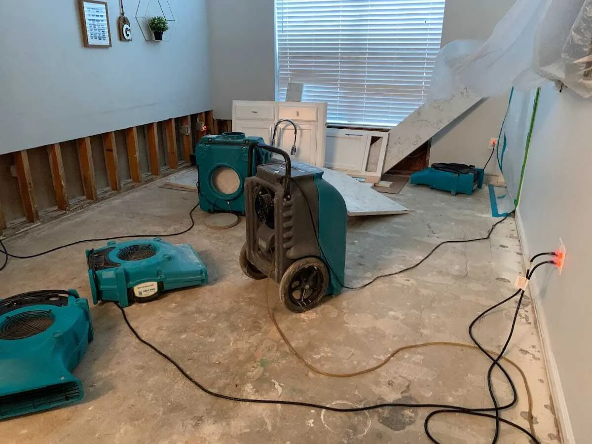 Dehumidifier in flood-cut room for Water Extraction & Removal in Sierra Vista Southeast